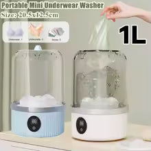 Mini Rechargeable Portable Washing Machine – 1L Cordless Laundry Cup for Underwear & Socks