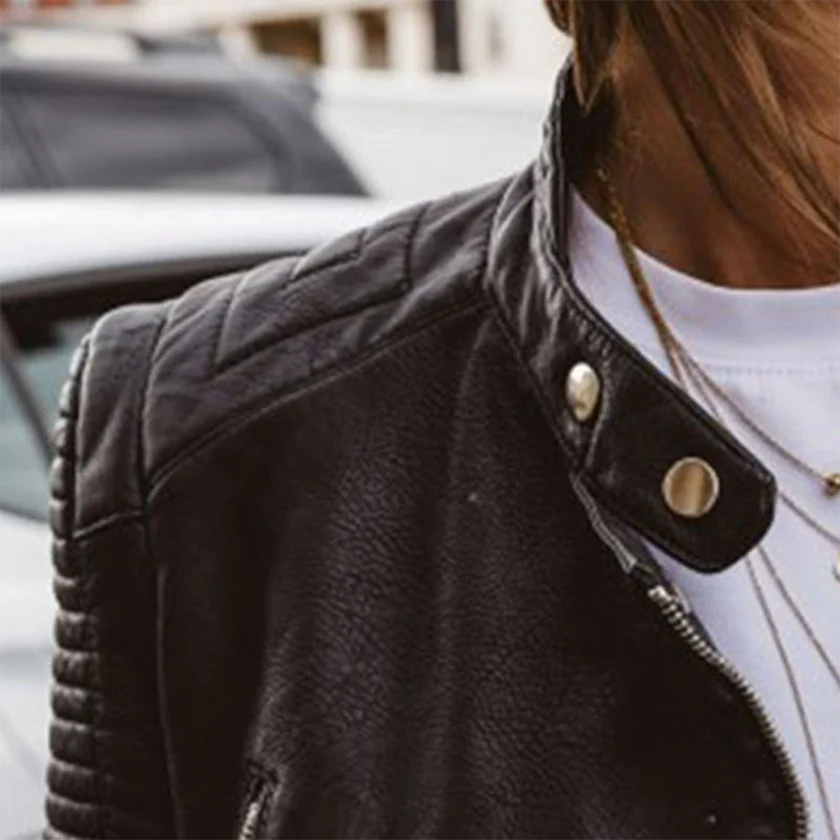 UrbanEdge | Leather Jacket – Stylish & Feminine | Biker Design