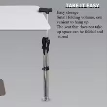 Urban Travel Walking Cane Folding Stool – Lightweight 2-in-1 Portable Cane & Seat